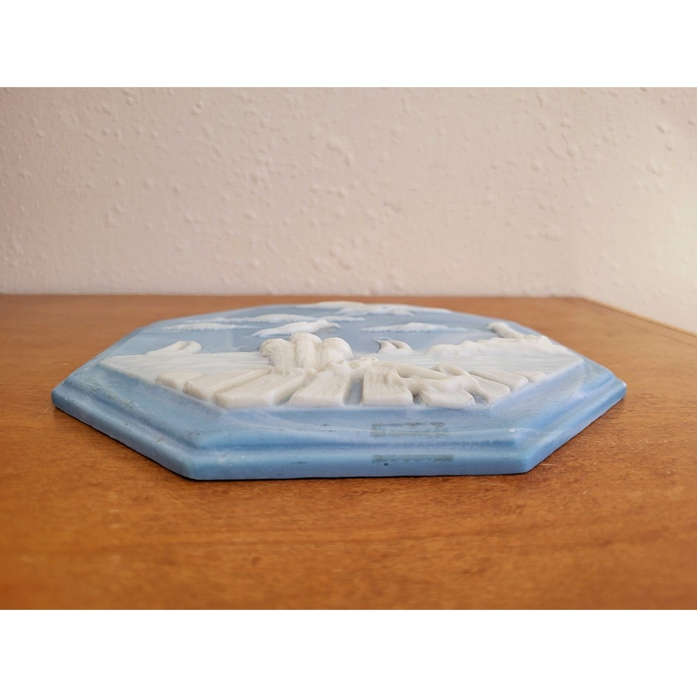 VTG ROBERT NEMITH Intl Designs Signed Incoley Stone Wall Plaque Art Decor 7.5" - Picture 4 of 7